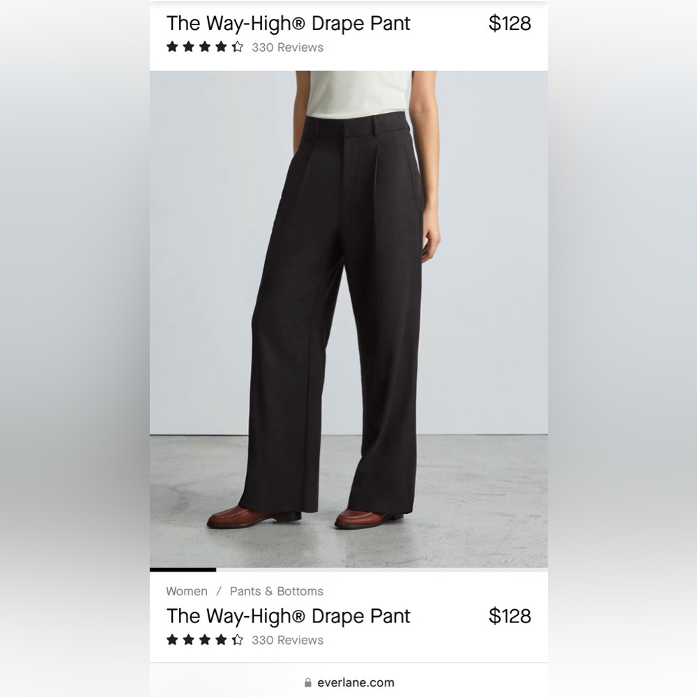 Everlane way high drape pant